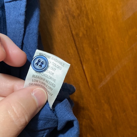 Grand & Greene Royal Blue Cap Sleeve Blouse - Picture 7 of 7